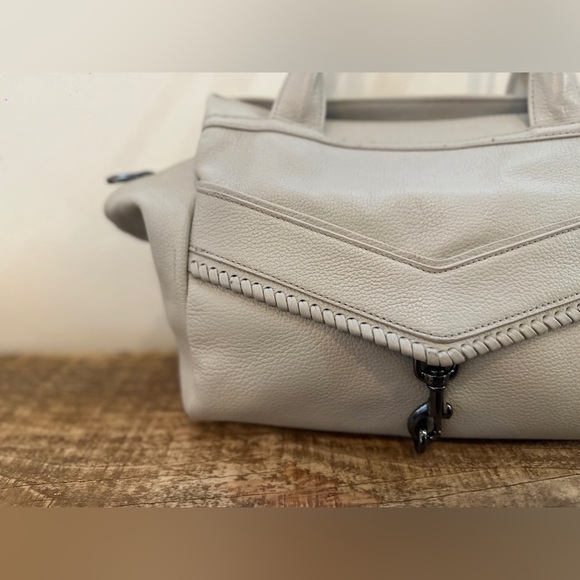 Botkier Trigger Leather Satchel Dove Off White Cream Shoulder Bag EUC - Picture 3 of 6